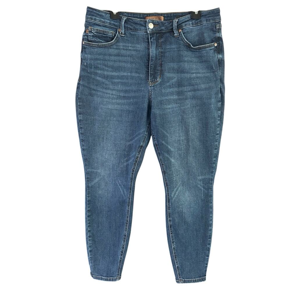 Judy Blue Jeans Women’s 16W High Rise Skinny Stretch Distressed Blue 33x27